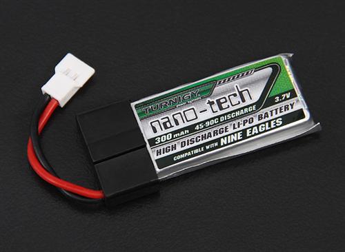 N300.1S.45-NE Turnigy nano-tech 300mah 1S 45~90C Lipo Pack (Fits Nine Eagles Solo-Pro 100) (26738) [